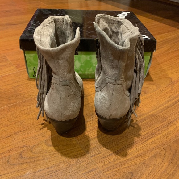 Sam Edelman Louie Tan Suede Fringe Bootie - Picture 5 of 6